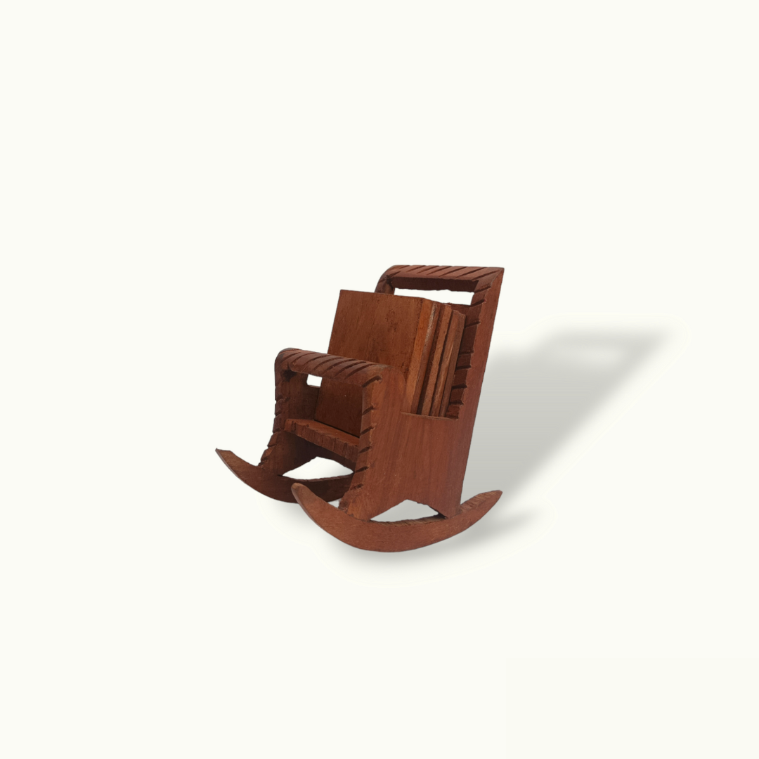 Unique Rocking Chair Shape Tea Coasters, Beautiful Wooden Coasters.