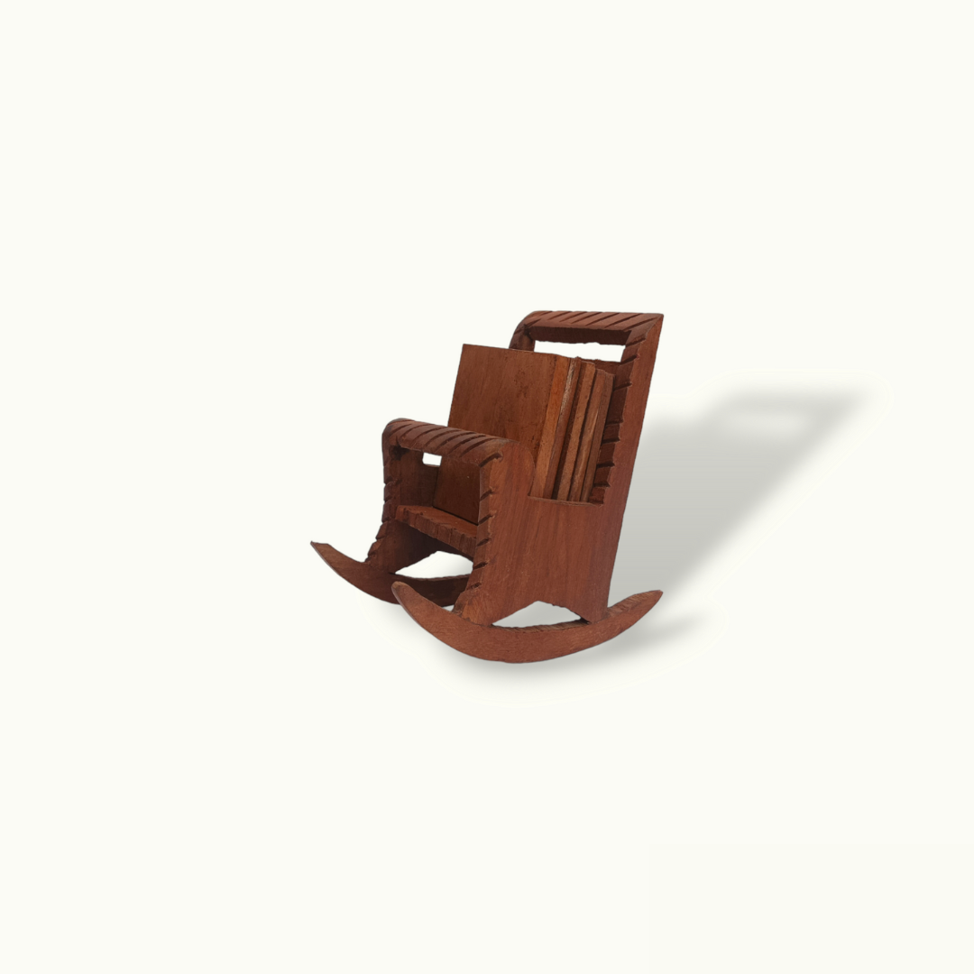 Unique Rocking Chair Shape Tea Coasters, Beautiful Wooden Coasters.