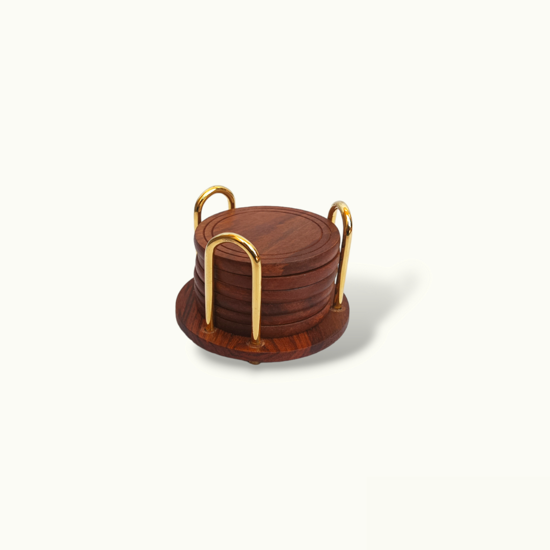 Creative Wooden Tea Coaster, Beautiful Wooden Coaster Set.