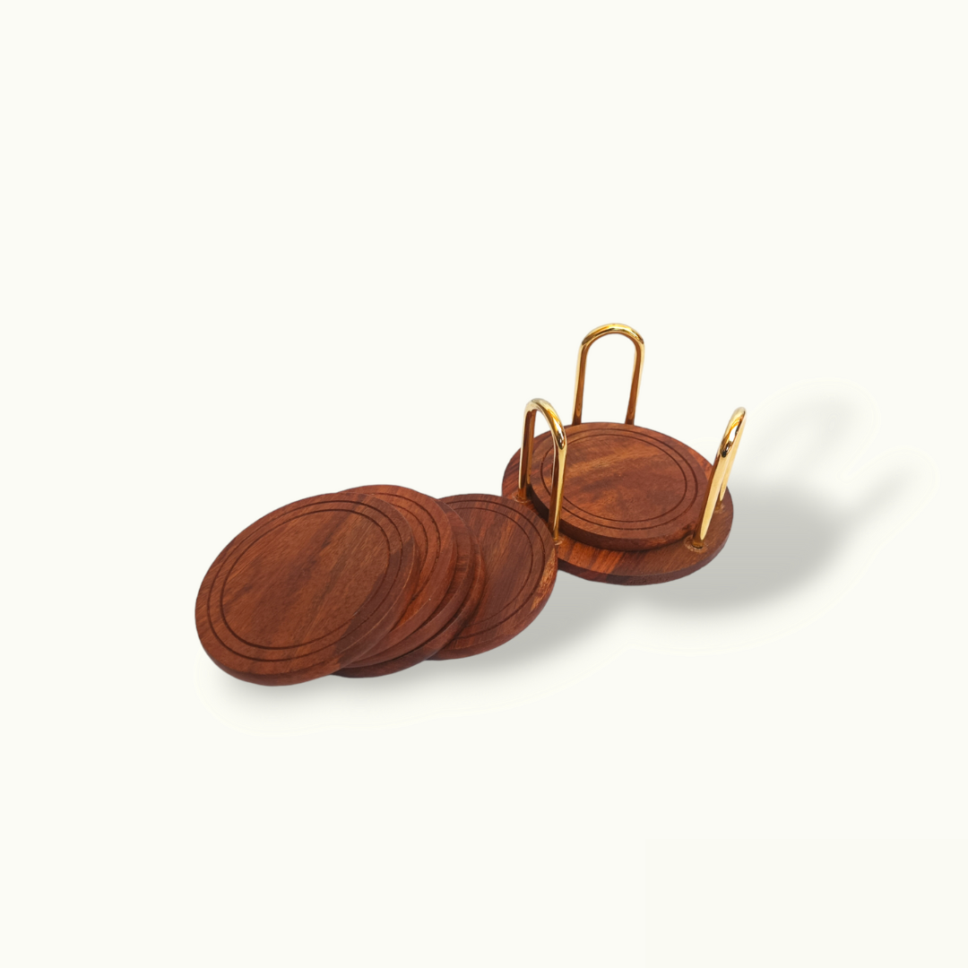 Creative Wooden Tea Coaster, Beautiful Wooden Coaster Set.