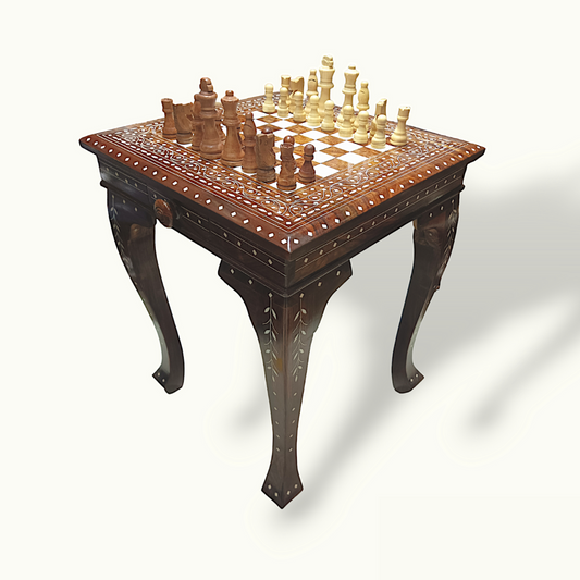 Handcrafted Wooden Chess Table, The Beautiful Chess Table.