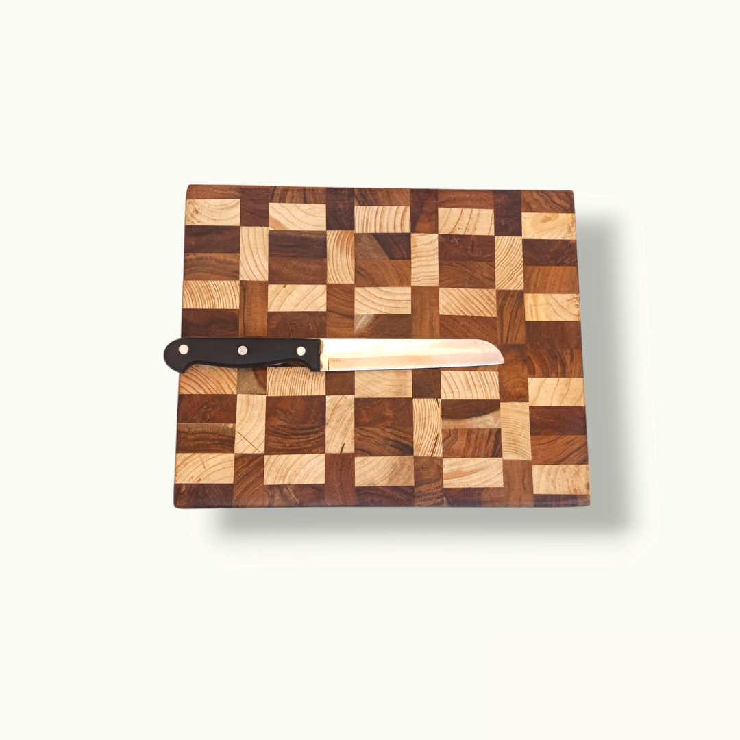 End Grain Wooden Cutting Board, Beautiful Wooden Cutting Board.