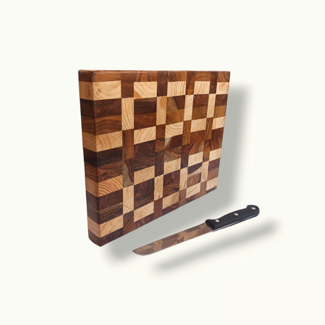 End Grain Wooden Cutting Board, Beautiful Wooden Cutting Board.