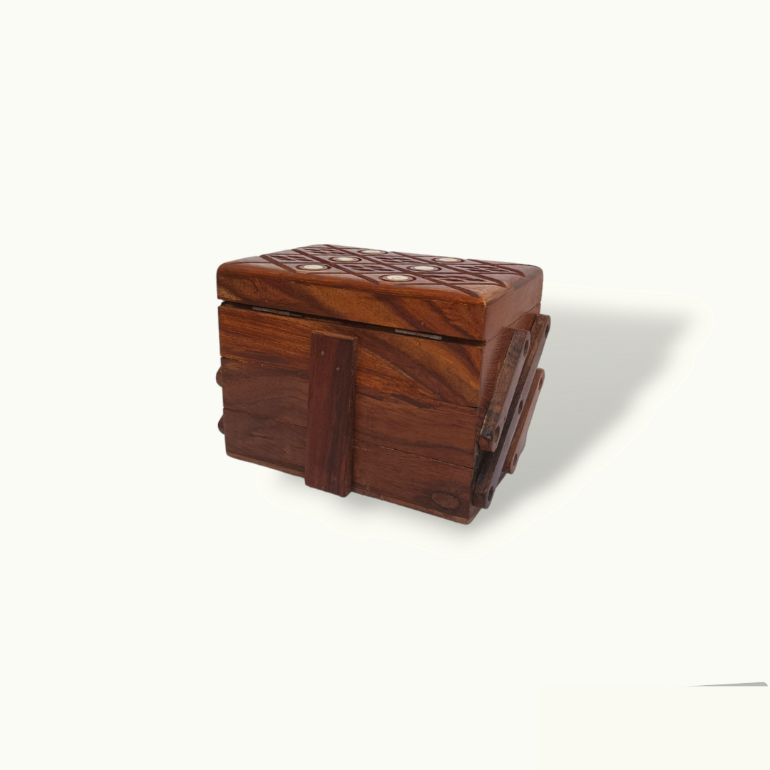 Beautiful Wooden Jewelry Box, Multilayer Wooden Jewelry Box.