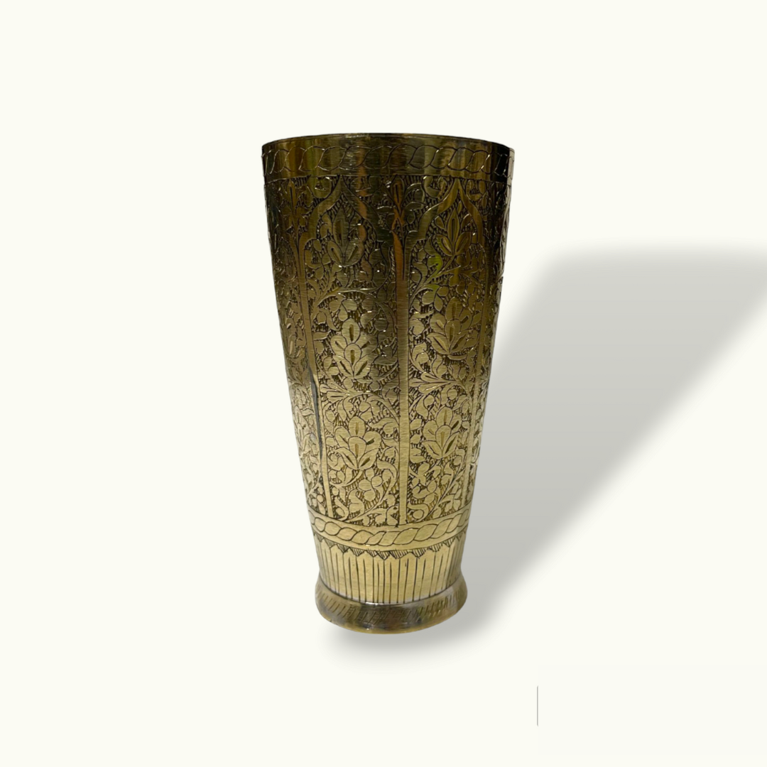 Handcrafted Brass Drinking Glass, Stunning Brass Glass.