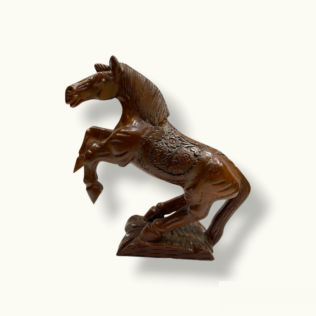 Beautiful Wooden Horse, Stunning Horse Statue, Wooden Horse.