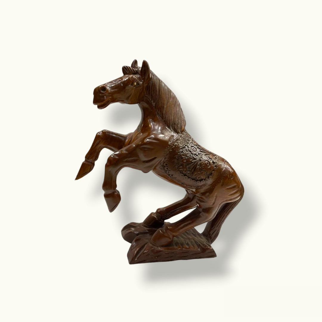 Beautiful Wooden Horse, Stunning Horse Statue, Wooden Horse.