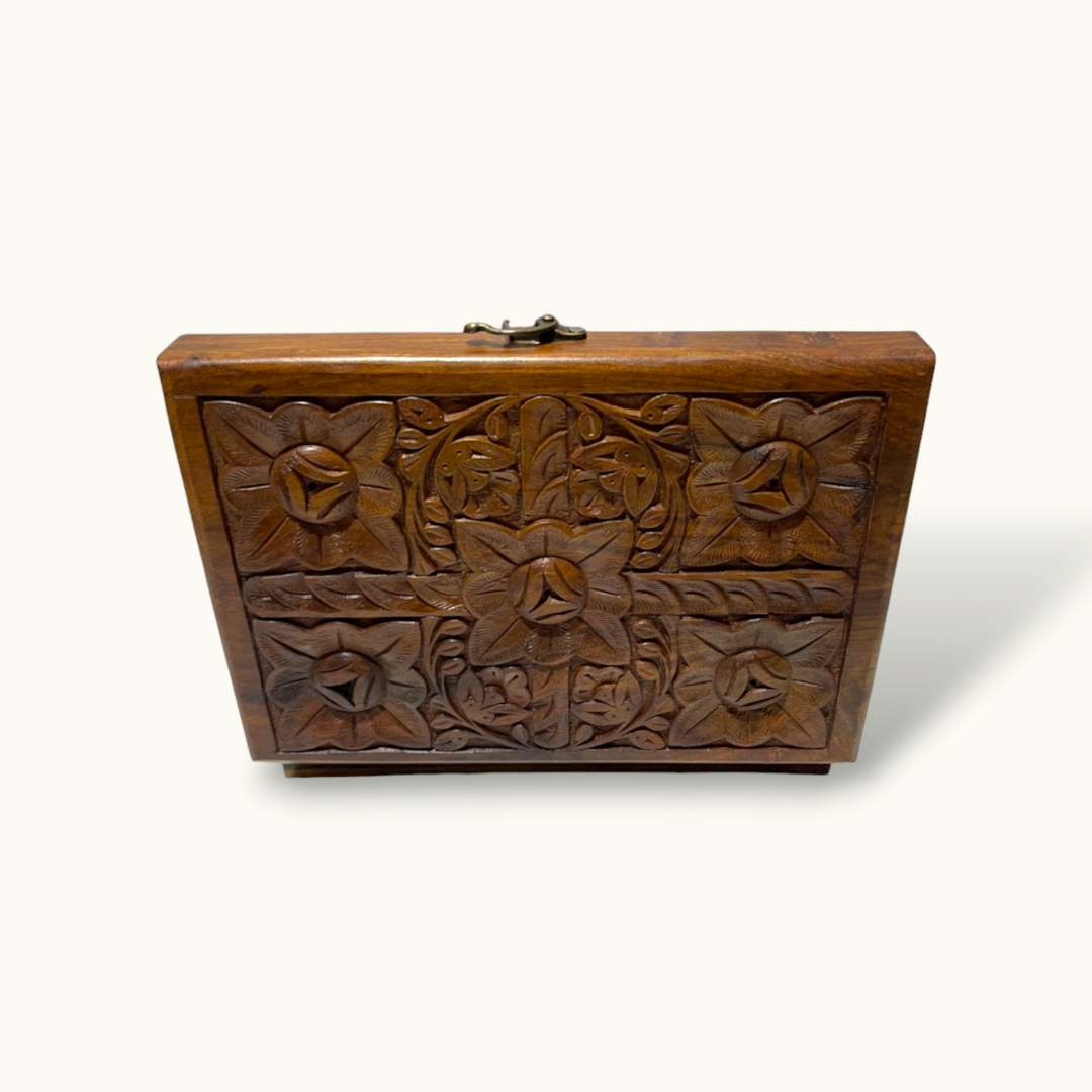 Attractive Wooden Jewelry Box, The Best Carving Jewelry Box.