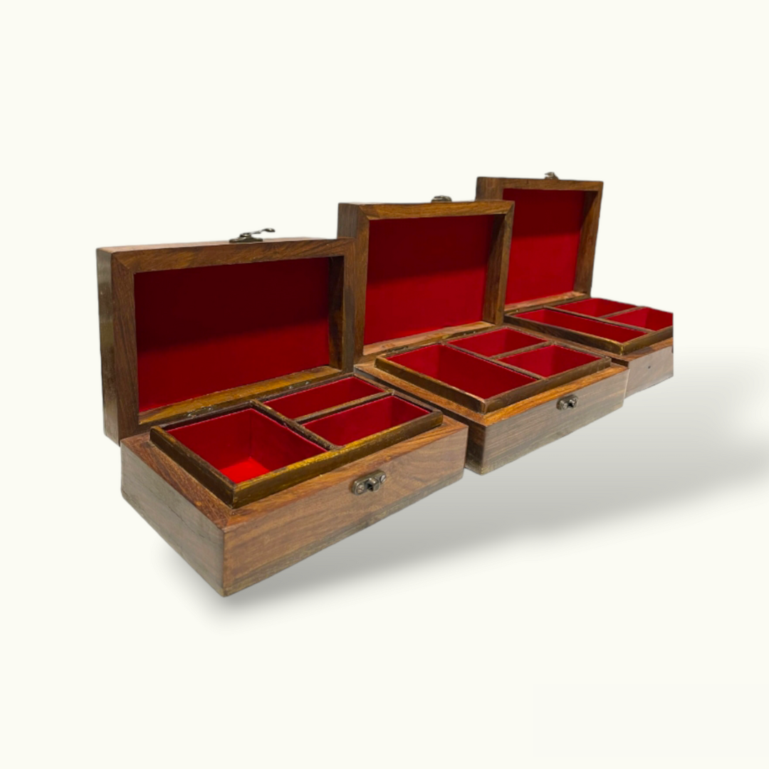 Beautiful Carving Jewelry Box Set, Surprising Wooden Jewelry Boxes.