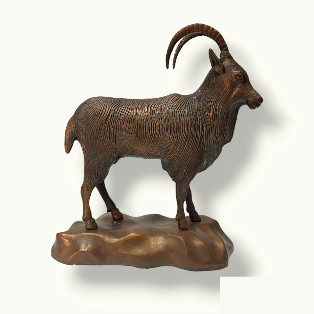 The Best Markhor Statue, Attractive Brass Markhor Sculpture.