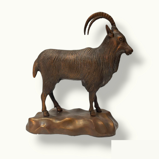 The Best Markhor Statue, Attractive Brass Markhor Sculpture.