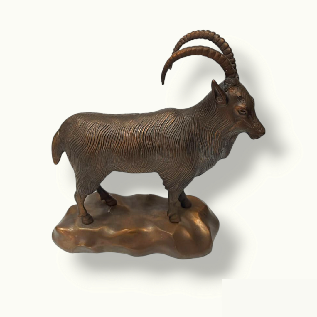 The Best Markhor Statue, Attractive Brass Markhor Sculpture.