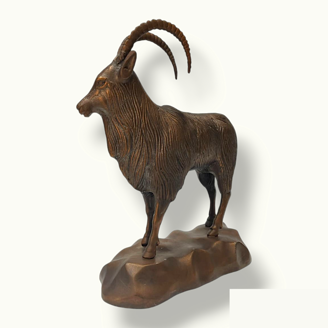 The Best Markhor Statue, Attractive Brass Markhor Sculpture.