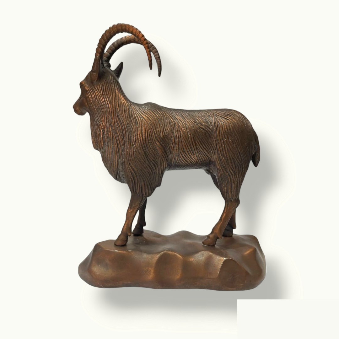 The Best Markhor Statue, Attractive Brass Markhor Sculpture.