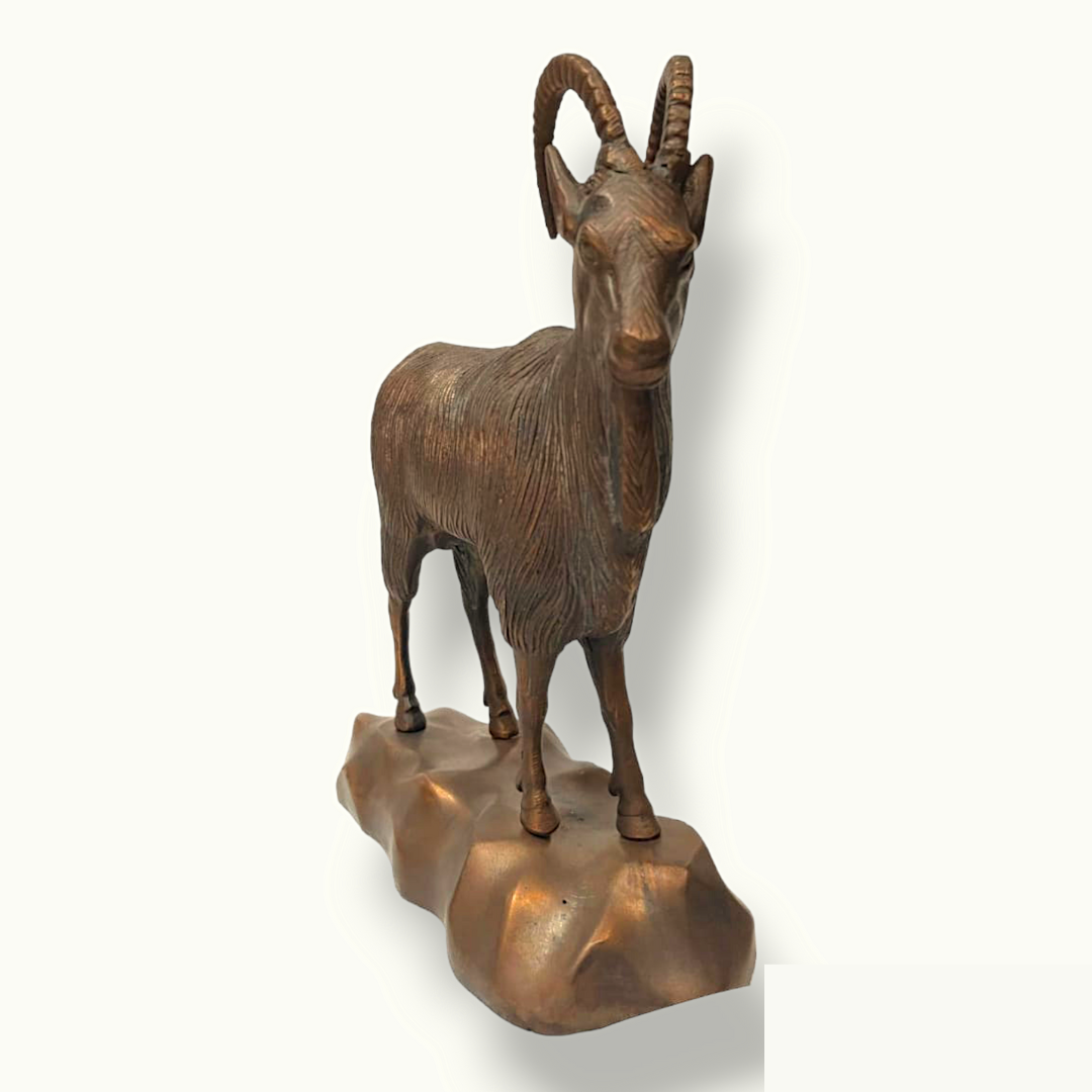 The Best Markhor Statue, Attractive Brass Markhor Sculpture.