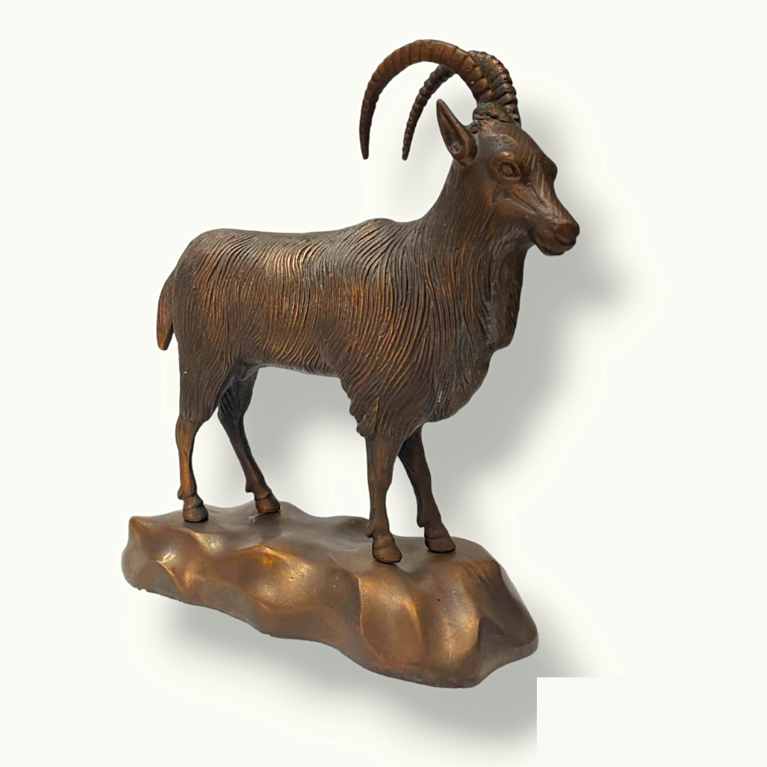 The Best Markhor Statue, Attractive Brass Markhor Sculpture.