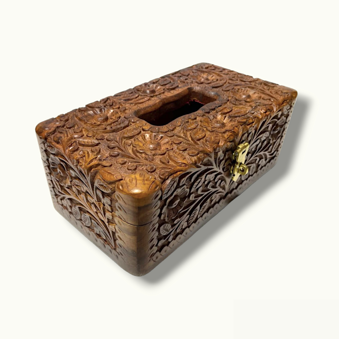 Wood Carving Tissue Box, The Best Wooden Tissue Holder.