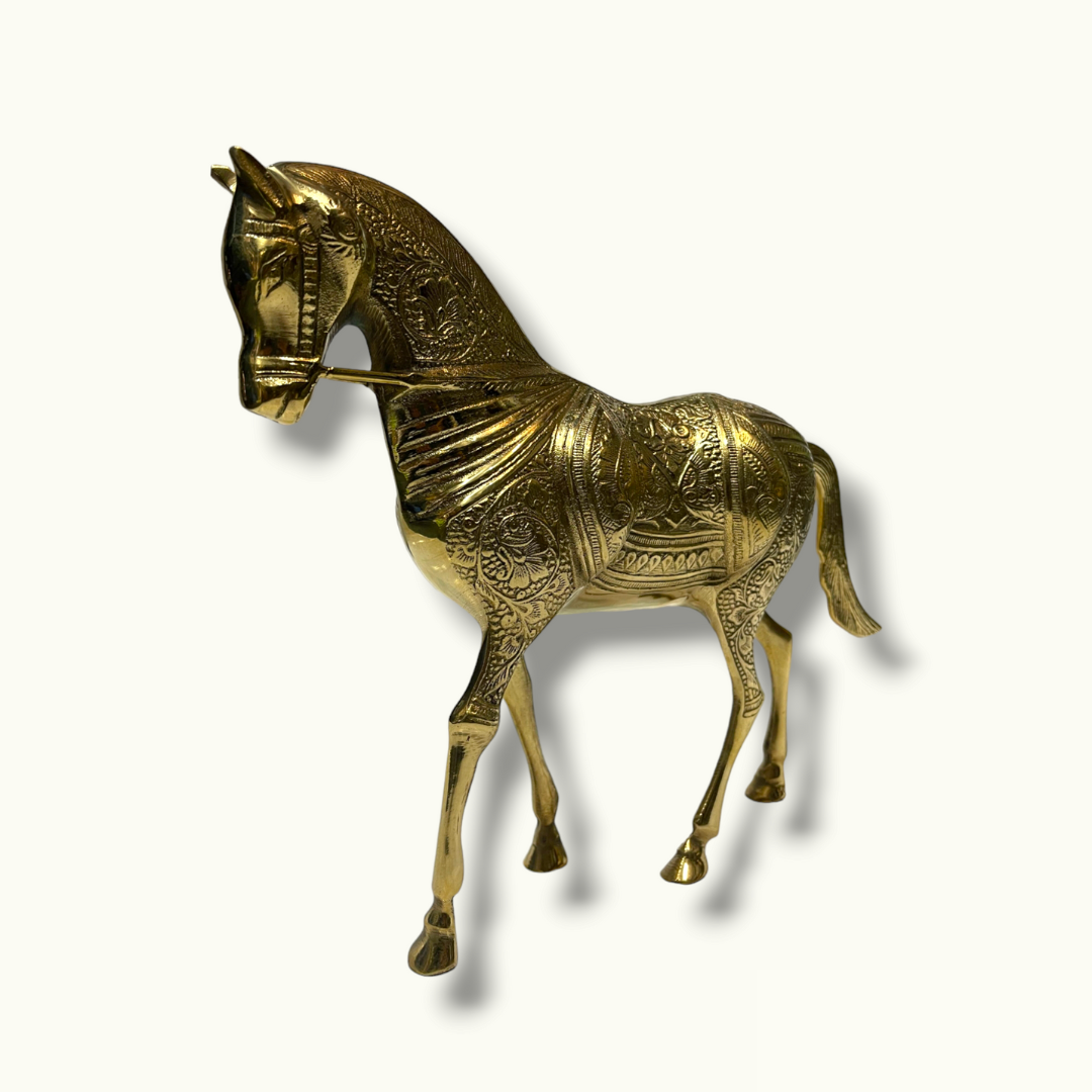 The Best Brass Horse Sculpture, Unique Golden Horse Statue.