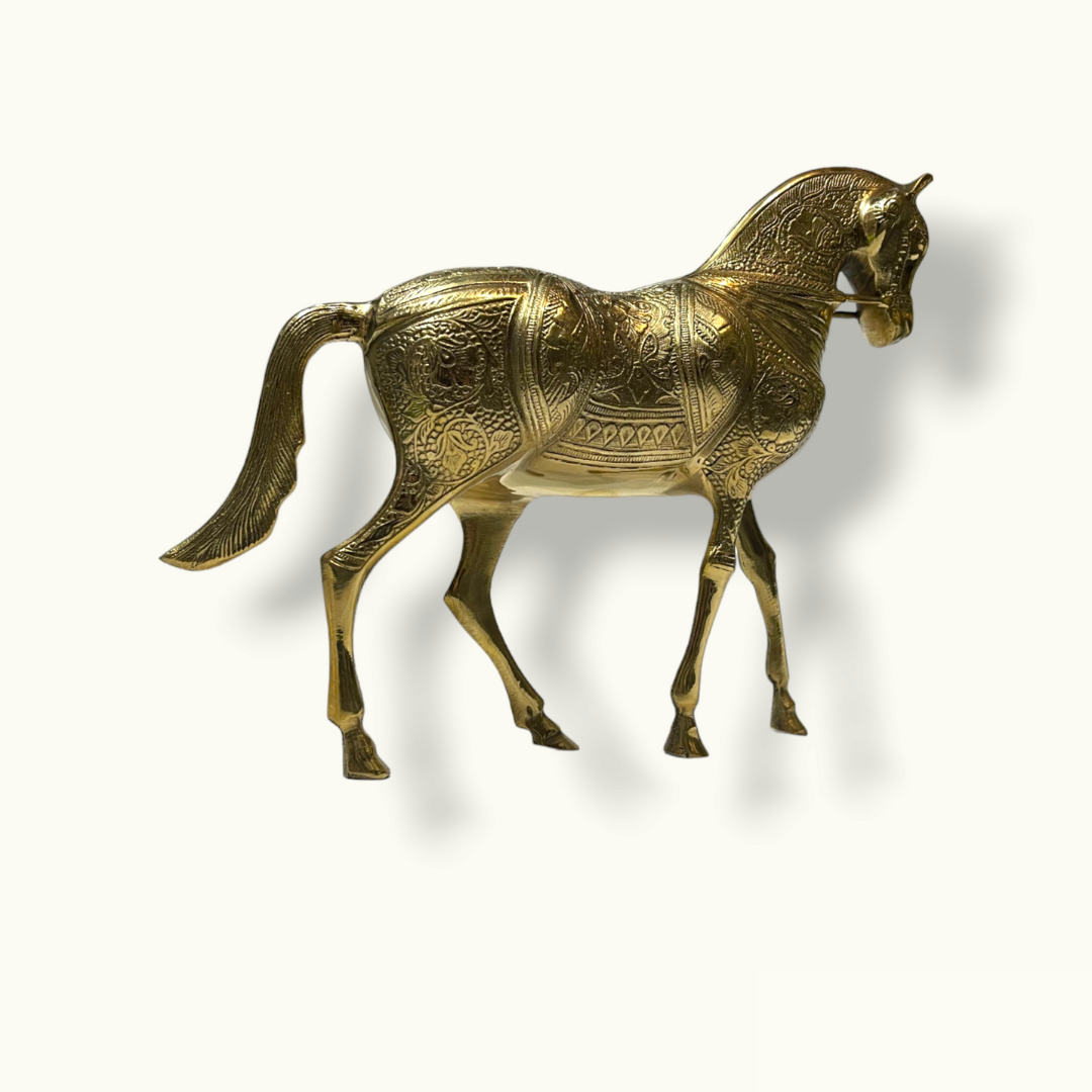 The Best Brass Horse Sculpture, Unique Golden Horse Statue.