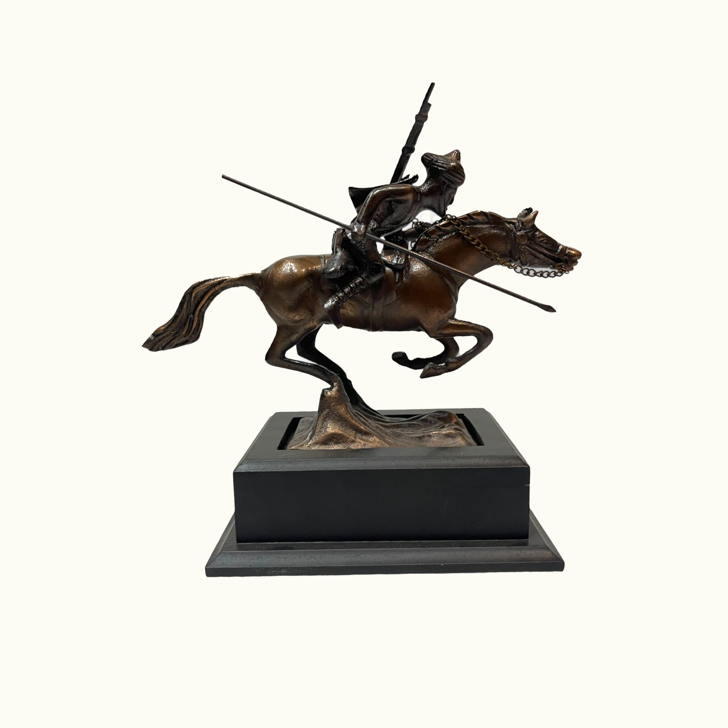 The Best Hunter With Javelin Spear Riding Horse Statue.